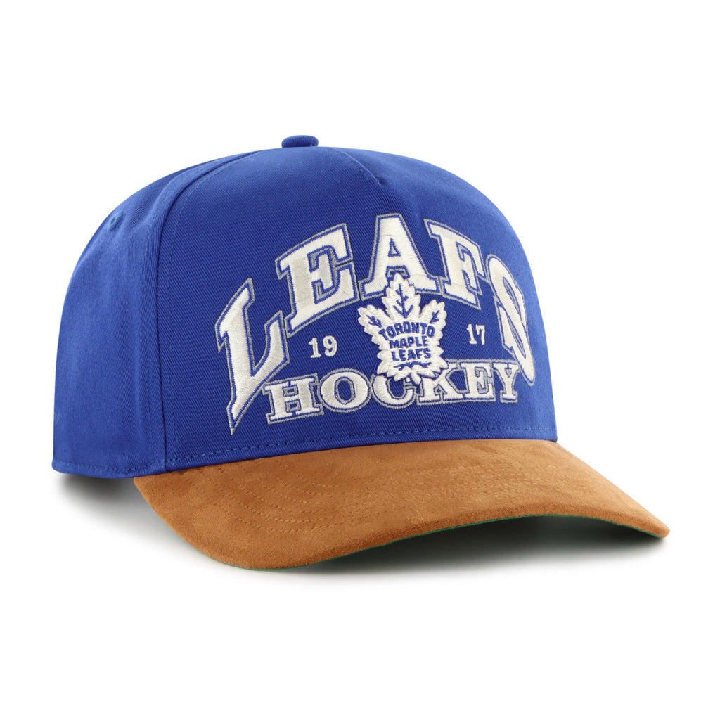 Toronto Maple Leafs NHL 47 Brand Men's Royal Break Wood Suede Hitch Snapback Hat