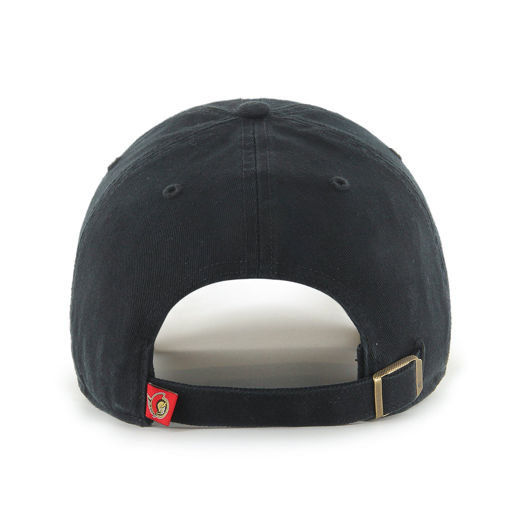 Ottawa Senators NHL 47 Brand Men's Black on Black Clean Up Adjustable Hat