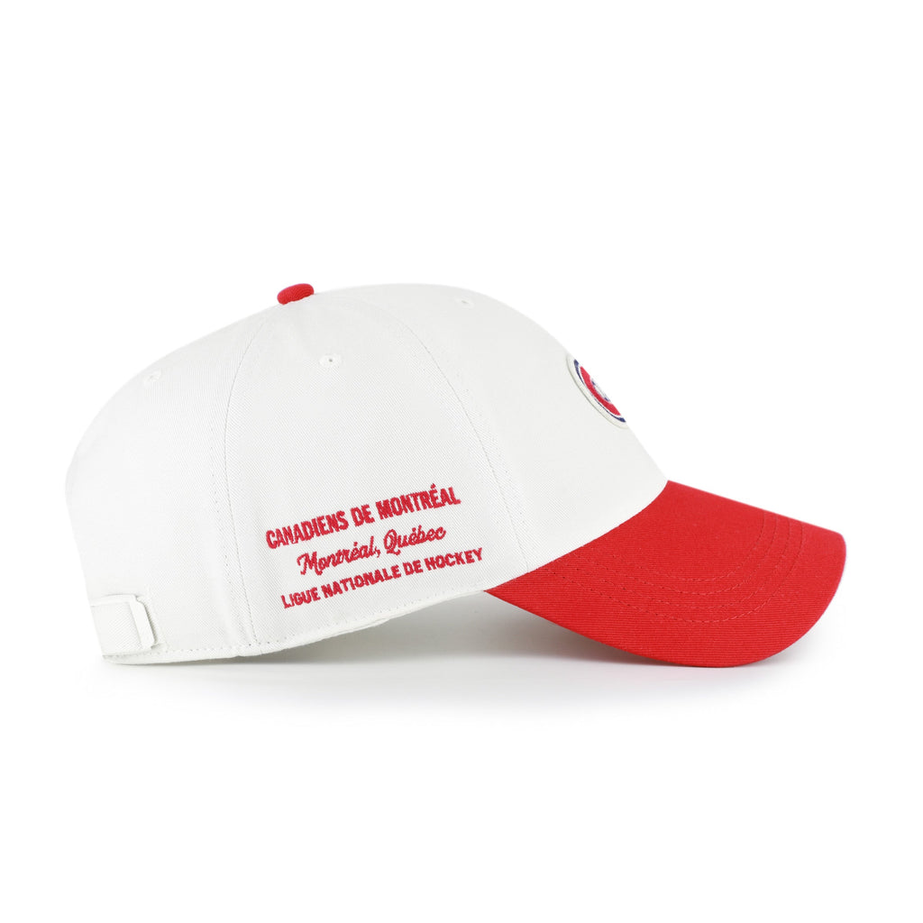 Montreal Canadiens NHL 47 Brand Men's White Red Contemporary Two Tone Clean Up Adjustable Hat