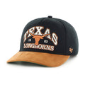Texas Longhorns NCAA 47 Brand Men's Black Break Wood Suede Hitch Snapback Hat