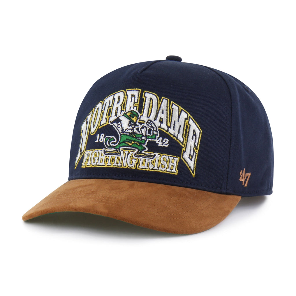 Notre Dame Fighting Irish NCAA 47 Brand Men's Navy Break Wood Suede Hitch Snapback Hat