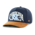 North Carolina Tar Heels NCAA 47 Brand Men's Navy Break Wood Suede Hitch Snapback Hat