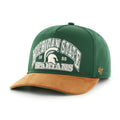 Michigan State Spartans NCAA 47 Brand Men's Green Break Wood Suede Hitch Snapback Hat