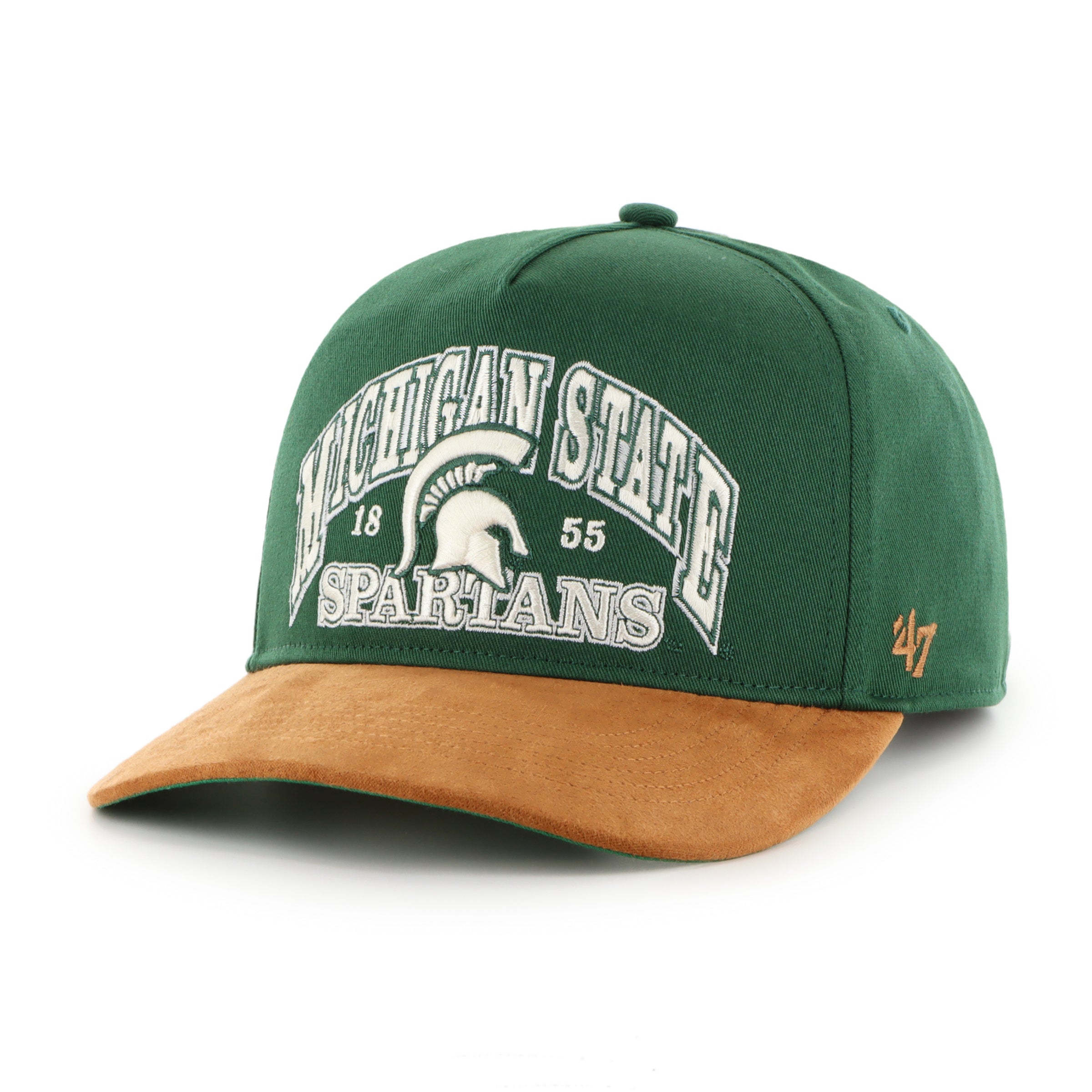 Michigan State Spartans NCAA 47 Brand Men's Green Break Wood Suede Hitch Snapback Hat