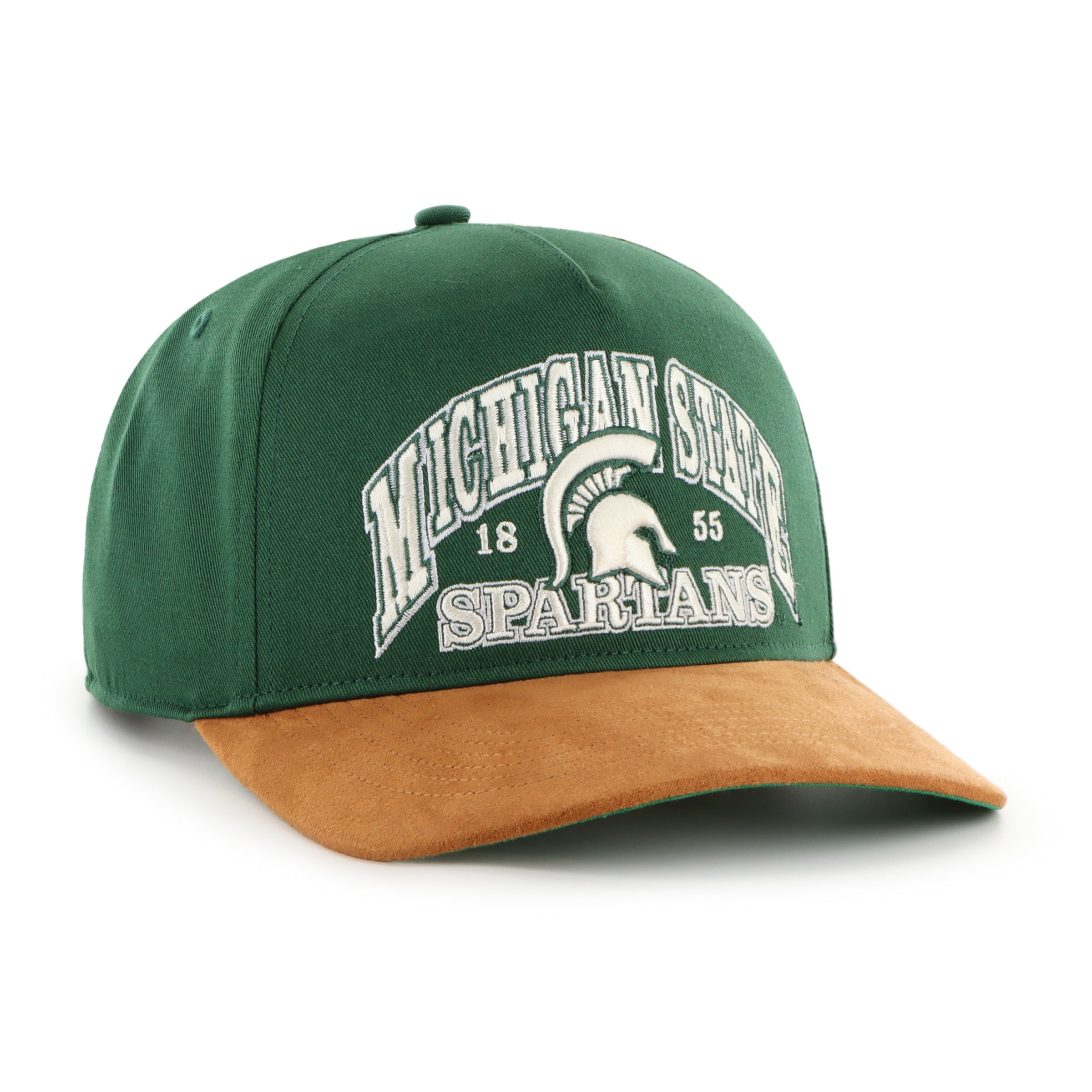 Michigan State Spartans NCAA 47 Brand Men's Green Break Wood Suede Hitch Snapback Hat