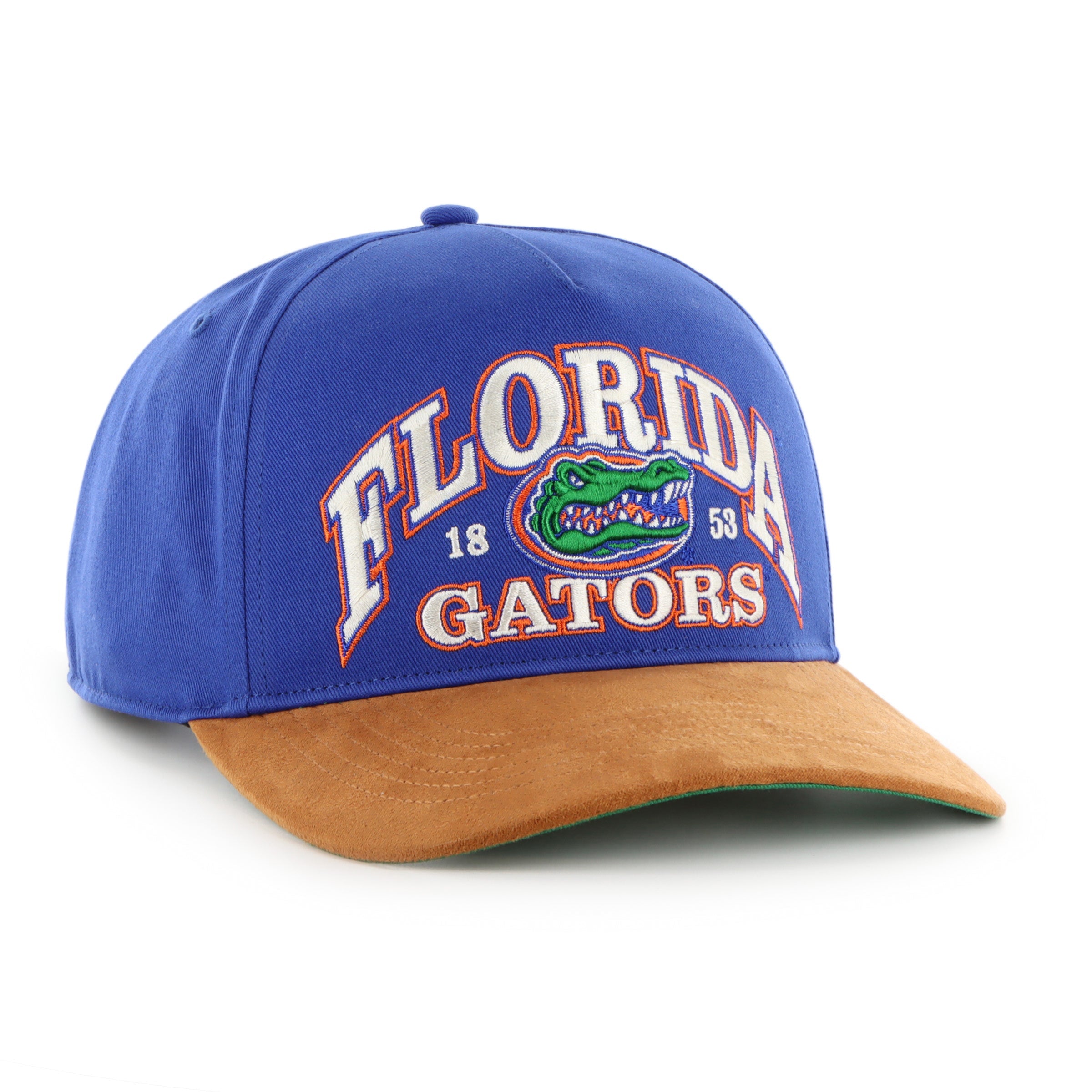 Florida Gators NCAA 47 Brand Men's Royal Break Wood Suede Hitch Snapback Hat
