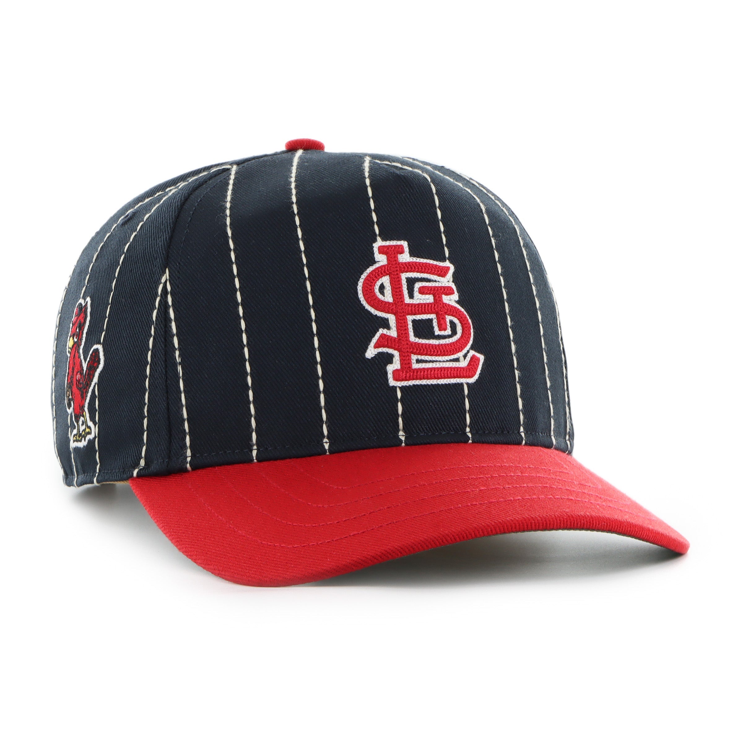 St. Louis Cardinals MLB 47 Brand Men's Black Rawlings Pinstripe Hitch Adjustable Hat