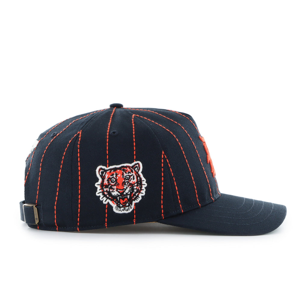Detroit Tigers MLB 47 Brand Men's Black Rawlings Pinstripe Hitch Adjustable Hat