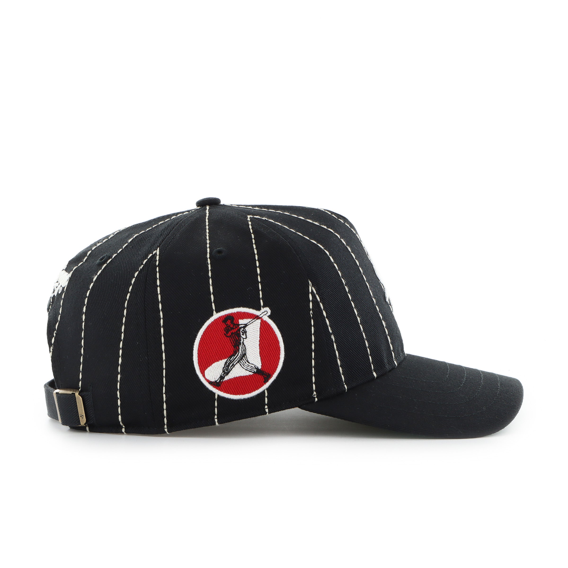 Chicago White Sox MLB 47 Brand Men's Black Rawlings Pinstripe Hitch Adjustable Hat