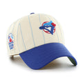 Toronto Blue Jays MLB 47 Brand Men's Beige Rawlings Pinstripe Clean Up  Adjustable Hat