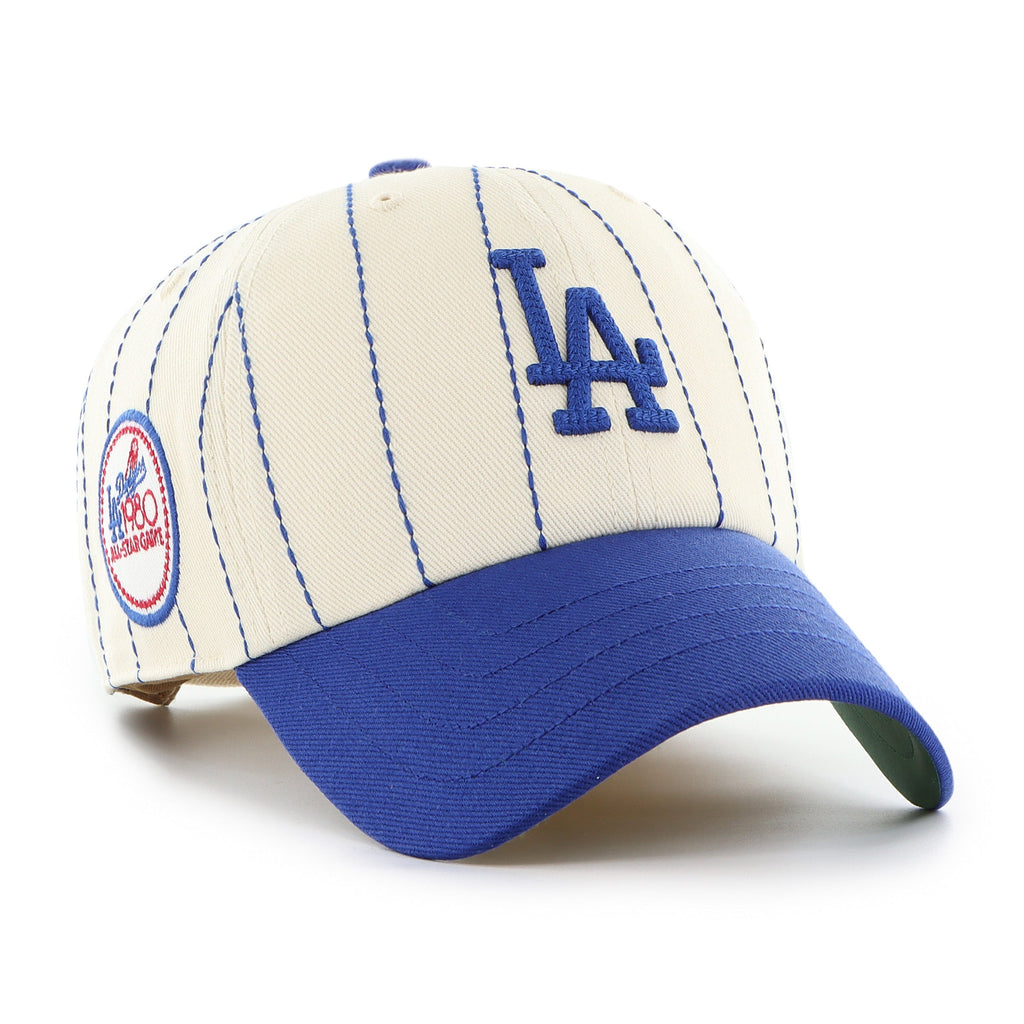 Los Angeles Dodgers MLB 47 Brand Men's Beige Rawlings Pinstripe Clean Up  Adjustable Hat
