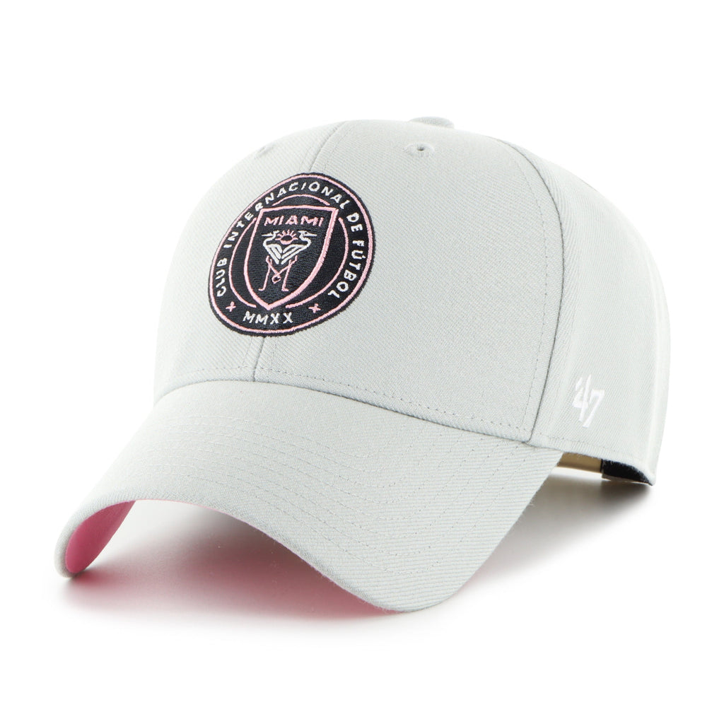 Inter Miami FC MLS 47 Brand Men's Grey MVP Ballpark Snapback Hat