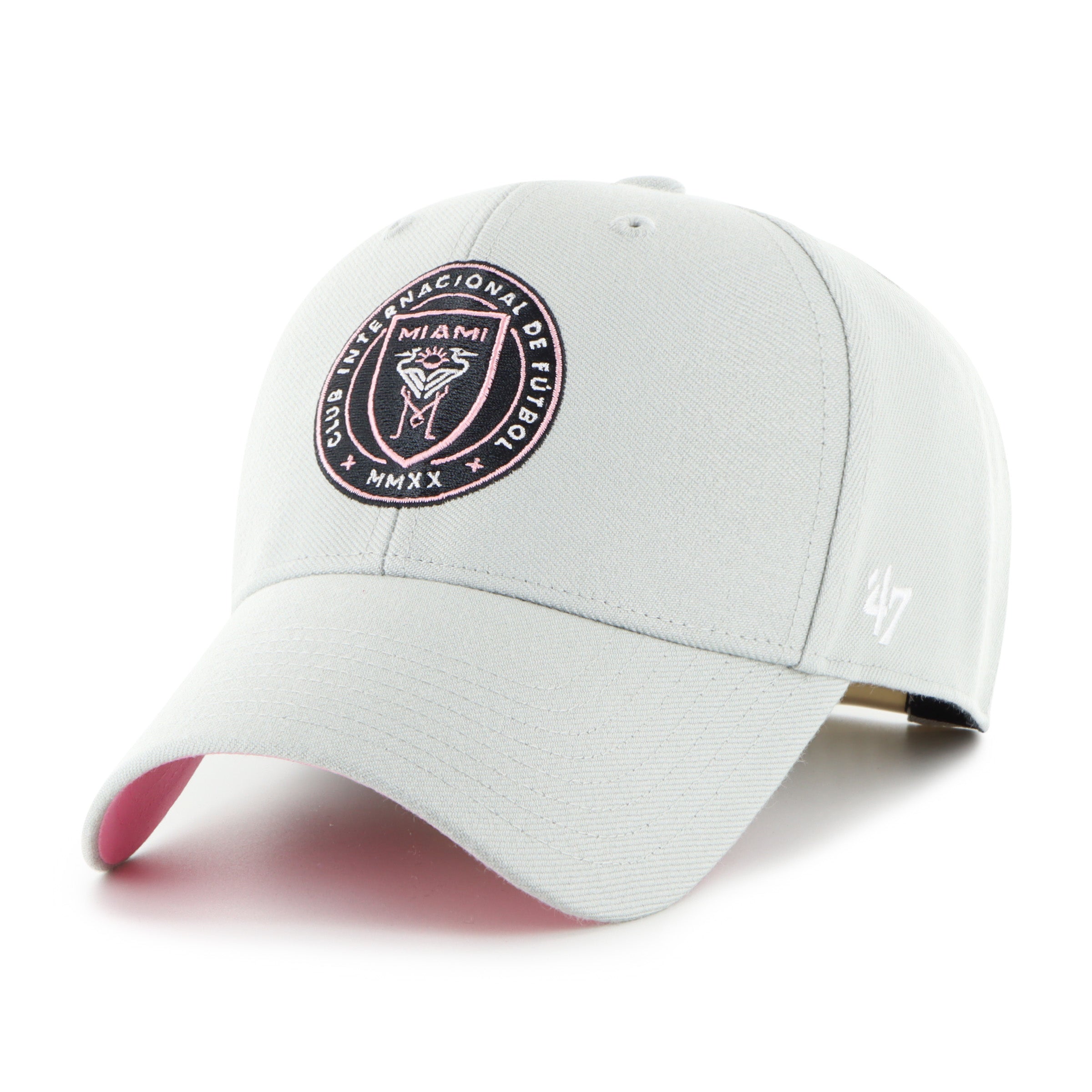 Inter Miami FC MLS 47 Brand Men's Grey MVP Ballpark Snapback Hat