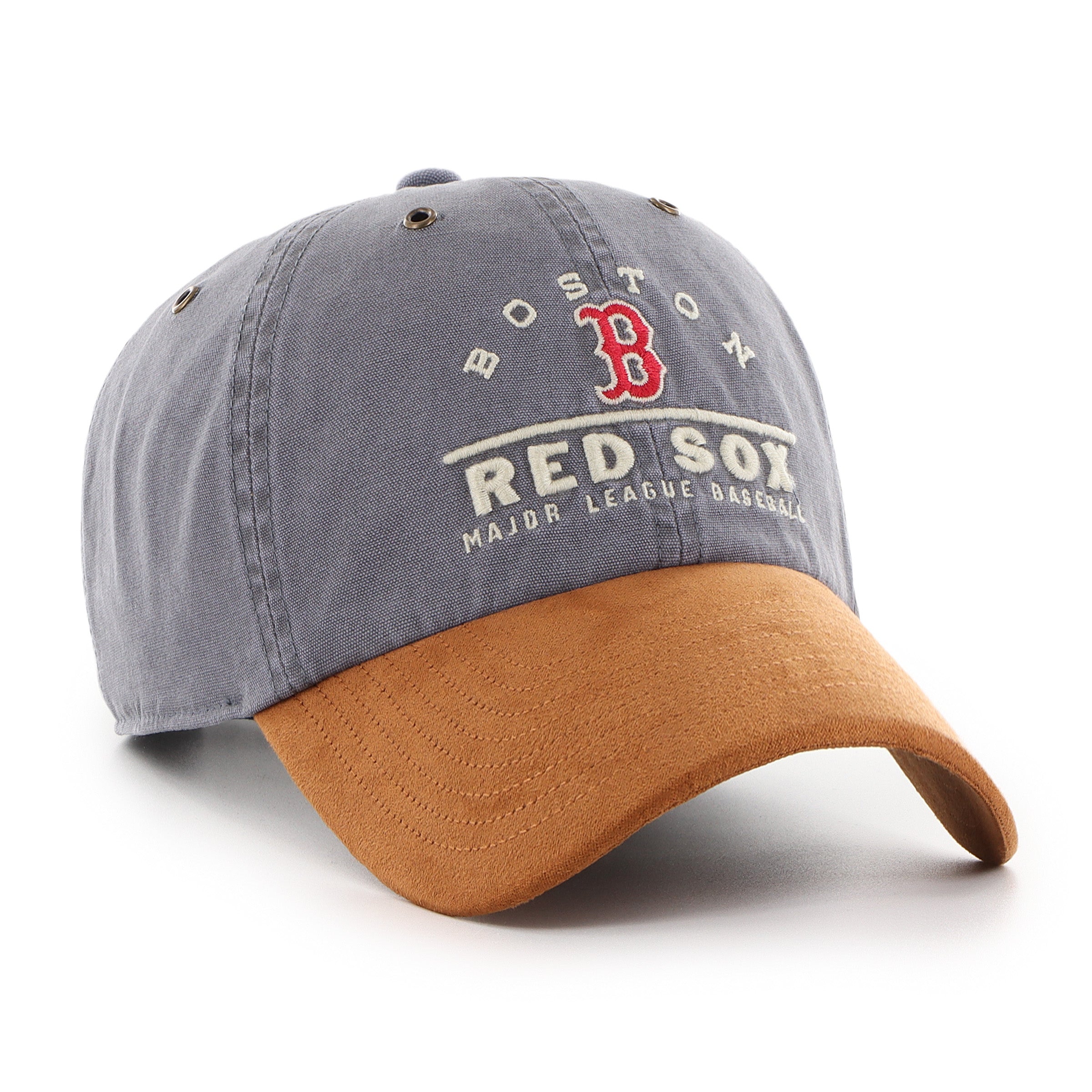 Boston Red Sox MLB 47 Brand Men's Grey Windham Suede Clean Up Adjustable Hat