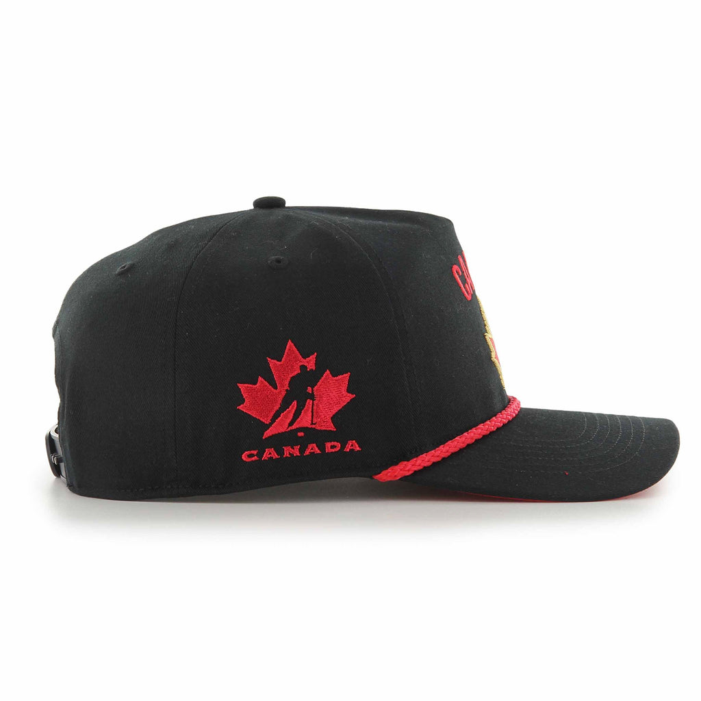 Hockey Canada IIHF 47 Brand Men's Black One Leaf Sure Shot Hitch Snapback Hat