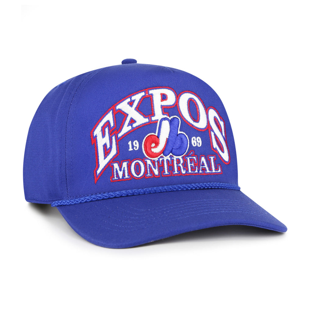 Montreal Expos MLB 47 Brand Men's Royal Break Wood Hitch Snapback Hat
