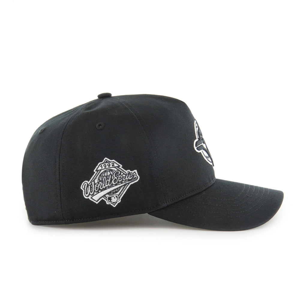 Toronto Blue Jays MLB 47 Brand Men's Black & White Sure Shot Hitch Adjustable Hat