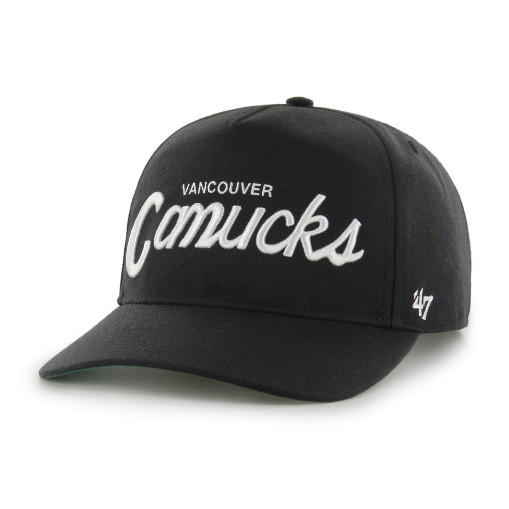 Vancouver Canucks NHL 47 Brand Men's Black Attitude Alternate Logo Hitch Snapback Hat