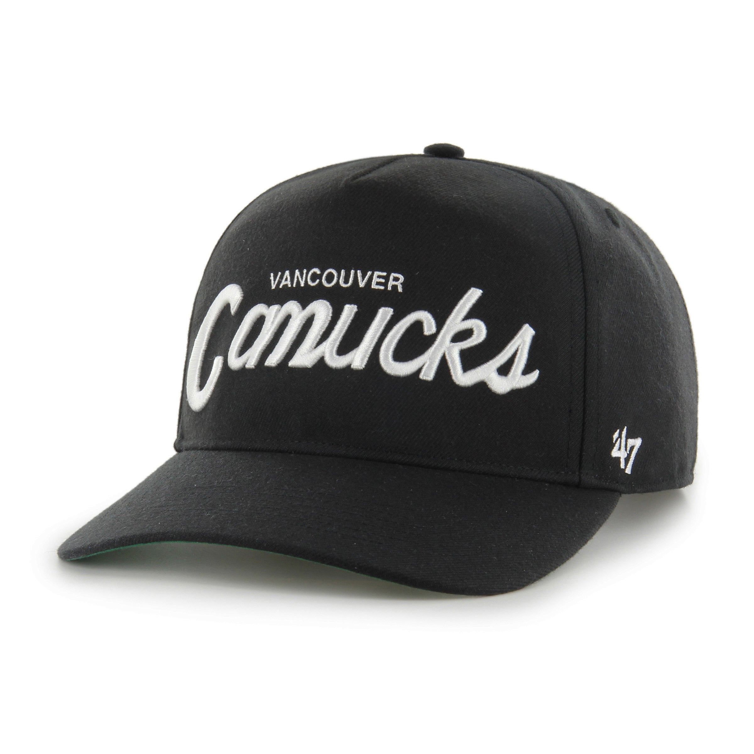 Vancouver Canucks NHL 47 Brand Men's Black Attitude Alternate Logo Hitch Snapback Hat