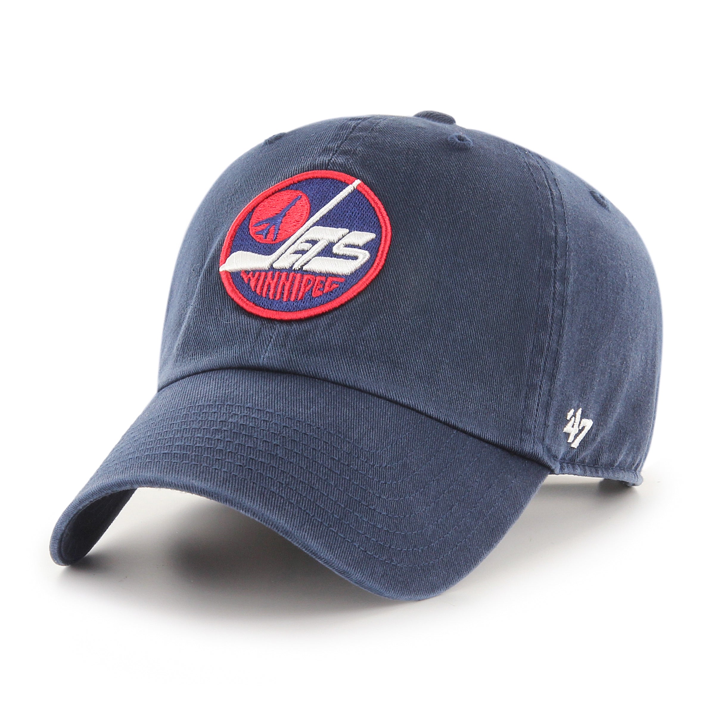 Winnipeg Jets NHL 47 Brand Men's Navy Clean Up Heritage Adjustable Hat