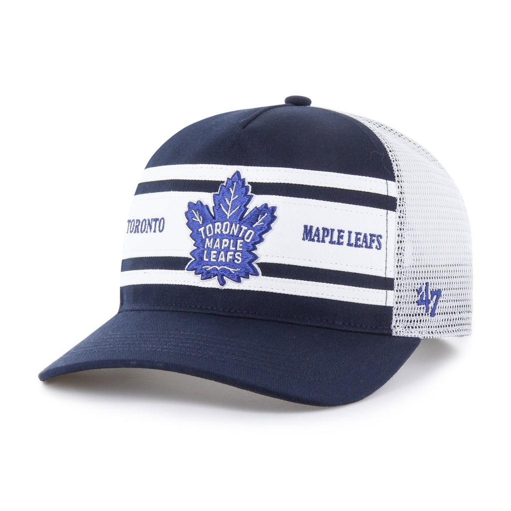 Toronto Maple Leafs NHL 47 Brand Men's Navy/White Super Stripe Hitch Trcuker Hat