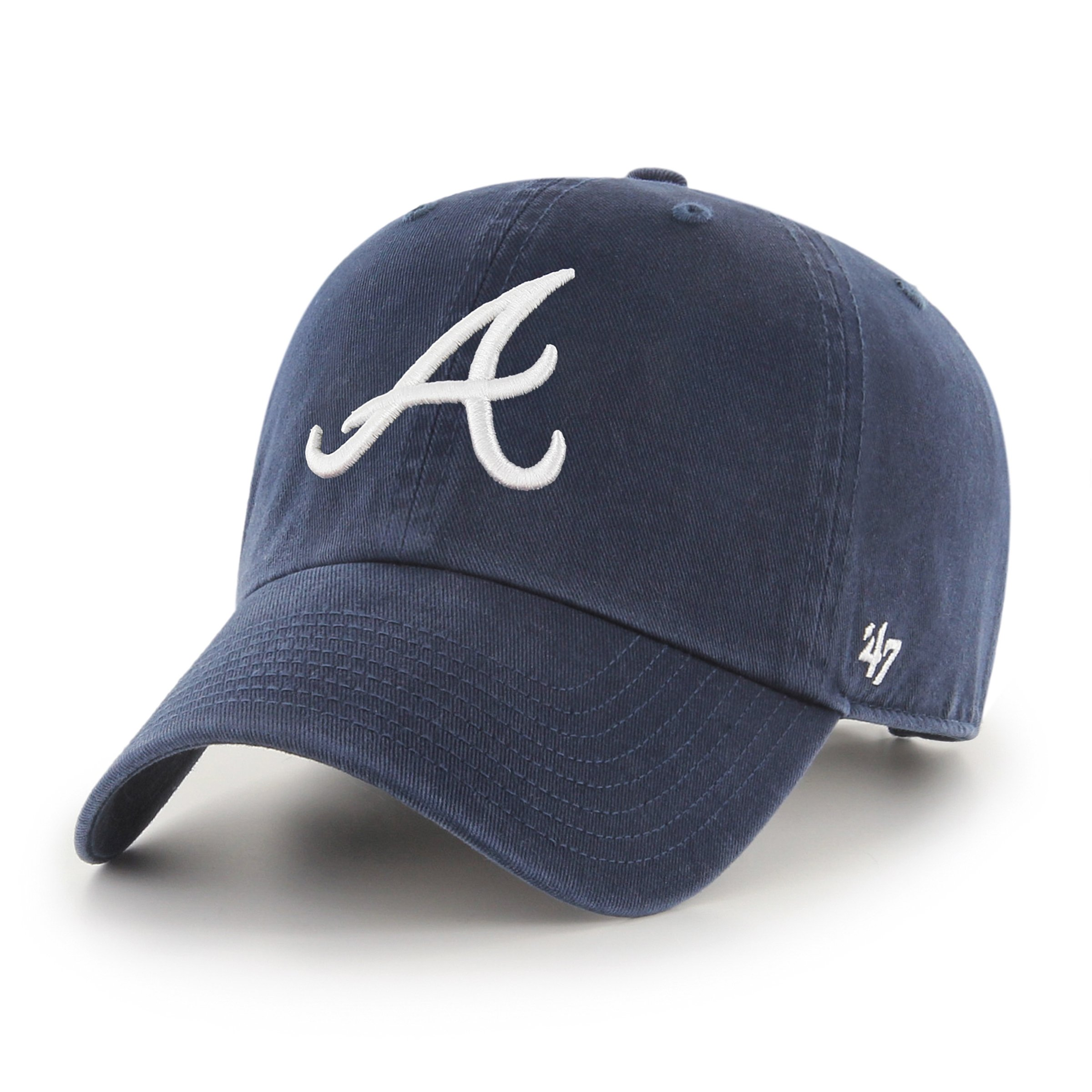Atlanta Braves MLB 47 Brand Men's Navy Blue Clean Up Adjustable Hat