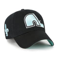 Quebec Nordiques NHL 47 Brand Men's Black Mint Double Under Clean Up Adjustable Hat