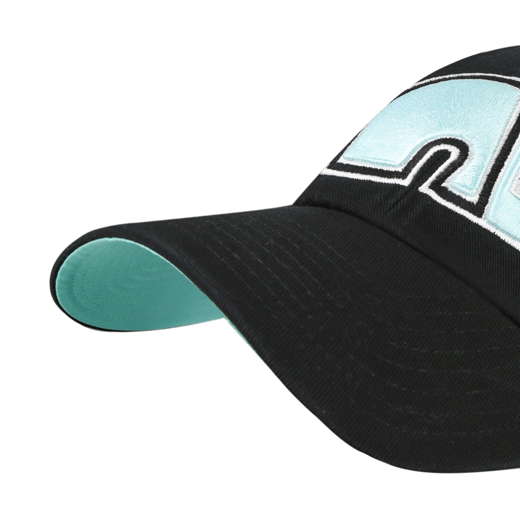Quebec Nordiques NHL 47 Brand Men's Black Mint Double Under Clean Up Adjustable Hat