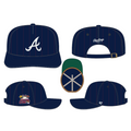 Atlanta Braves MLB 47 Brand Men's Navy Rawlings Pinstripe Hitch Adjustable Hat